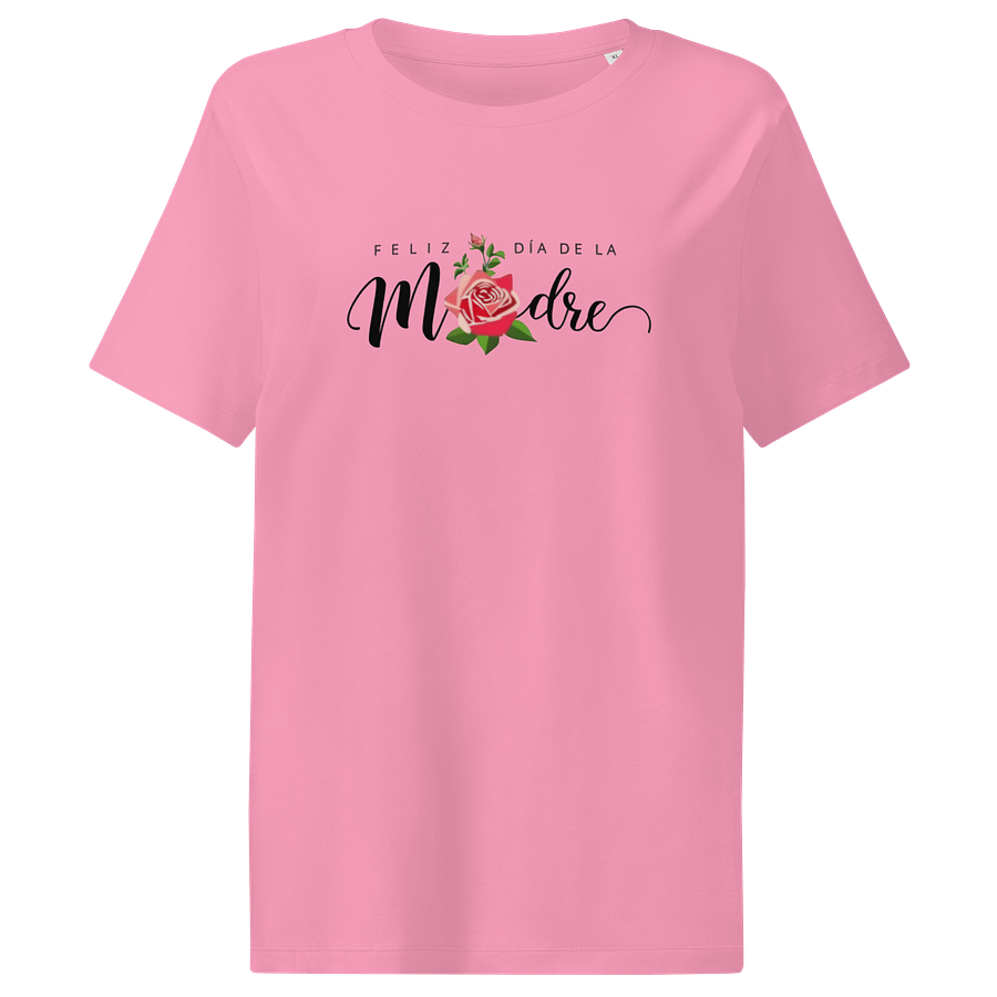 Women's Organic Ribbed Neck T-Shirt Feliz dia de la Madre Lettering product image (1)