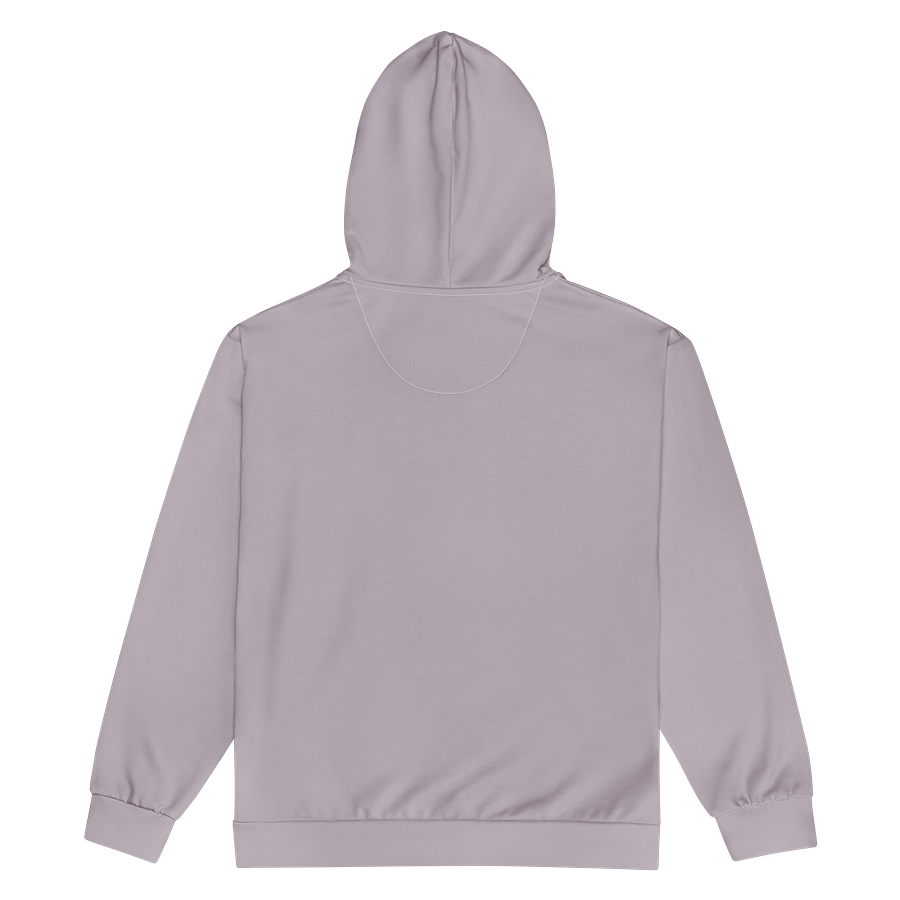 I Own a Loft in Soho Light Gray Purple Solid Color Eco Friendly Unisex Zip Hoodie product image (2)