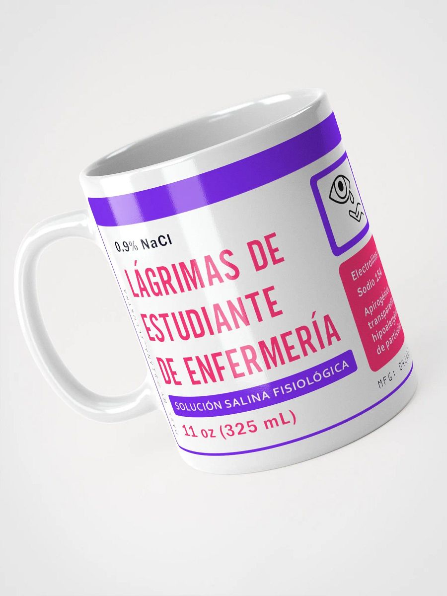 "Lágrimas de estudiante de enfermería" (SPANISH) Ceramic mug product image (4)