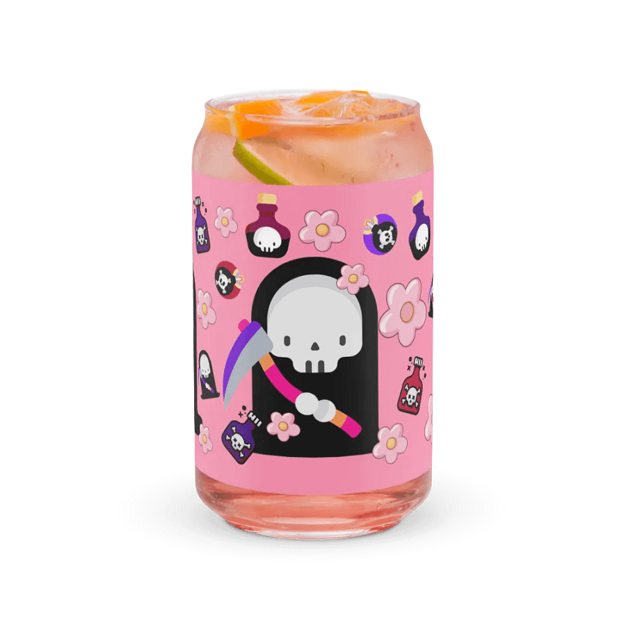 Pink Grim Reaper Glass Tumbler product image (9)