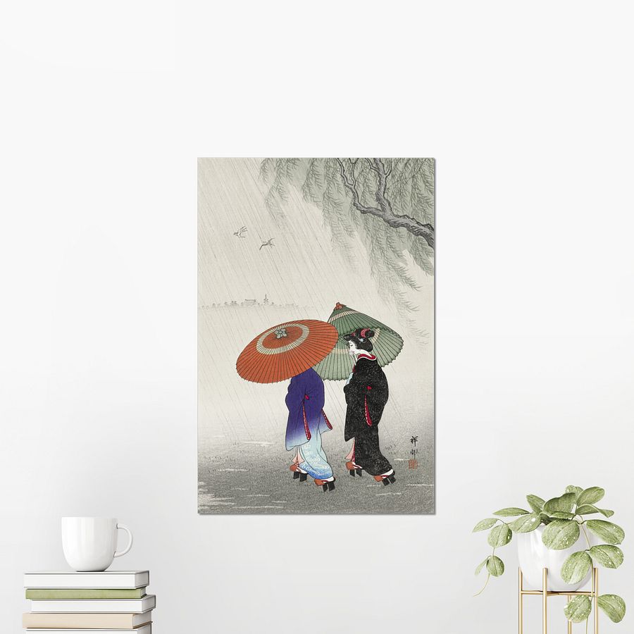 Two Women In The Rain - Ohara Koson product image (2)