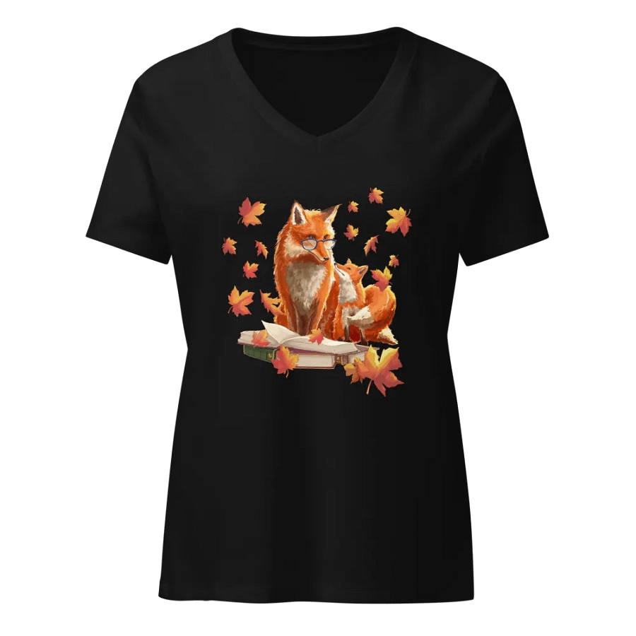 Fall Fox Family V Neck T-Shirt product image (1)