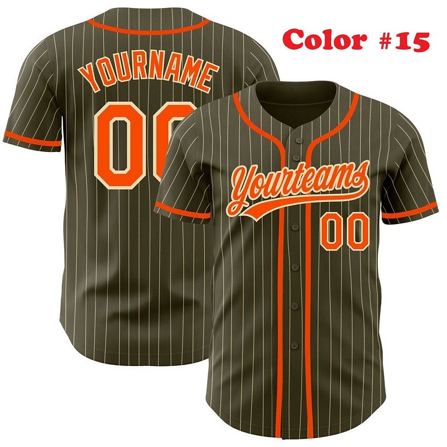 Authentic Baseball Jersey, Custom Baseball Jersey, Personalized Sport Jersey, Straight Lines product image (9)