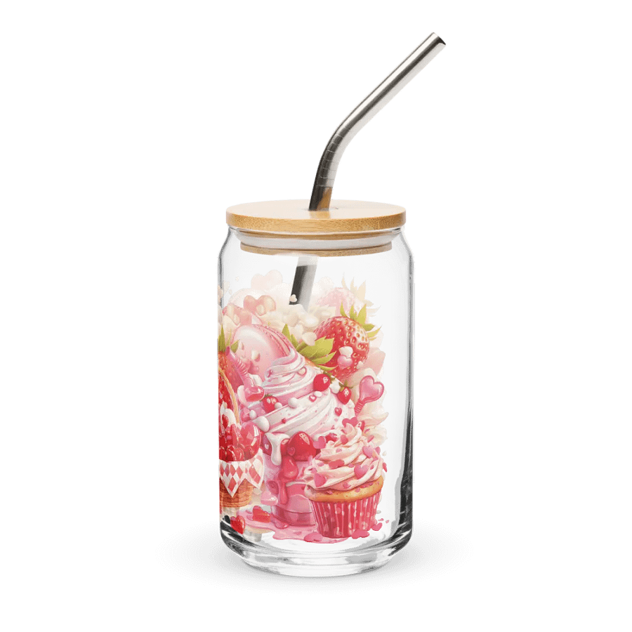Valentine Sweet Treat Delights Glass Can Sipper product image (3)