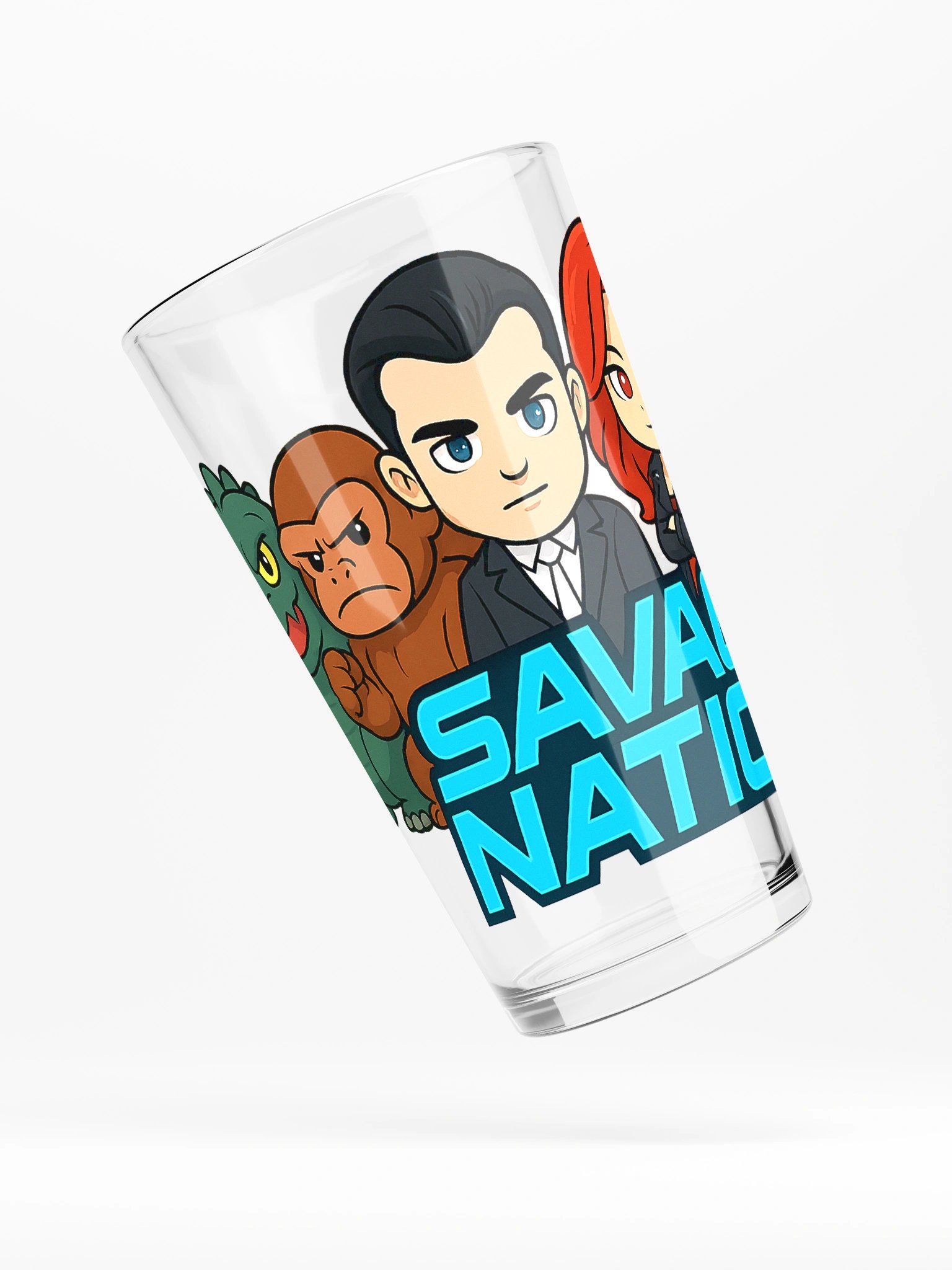 Savage Nation Cartoon Characters Shaker Pint Glass product image (4)