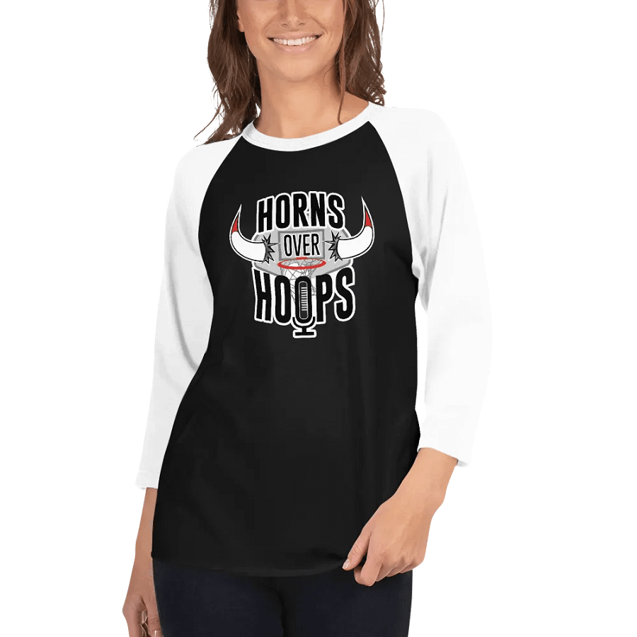 Horns Over Hoops Basketball Raglan Tee product image (3)