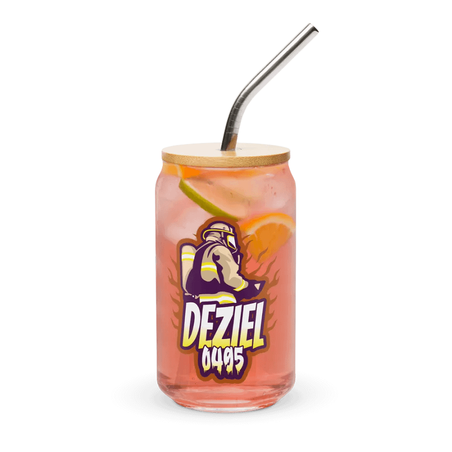 Can-Shaped Glass with Lid & Straw product image (6)