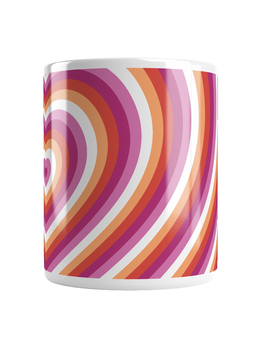 Lesbian Pride Hearts Mug (Right-handed) product image (6)