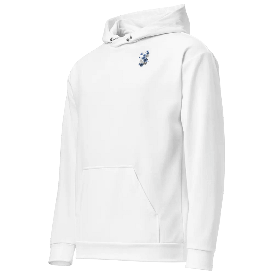 White Hoodie With Blue Flowers product image (3)
