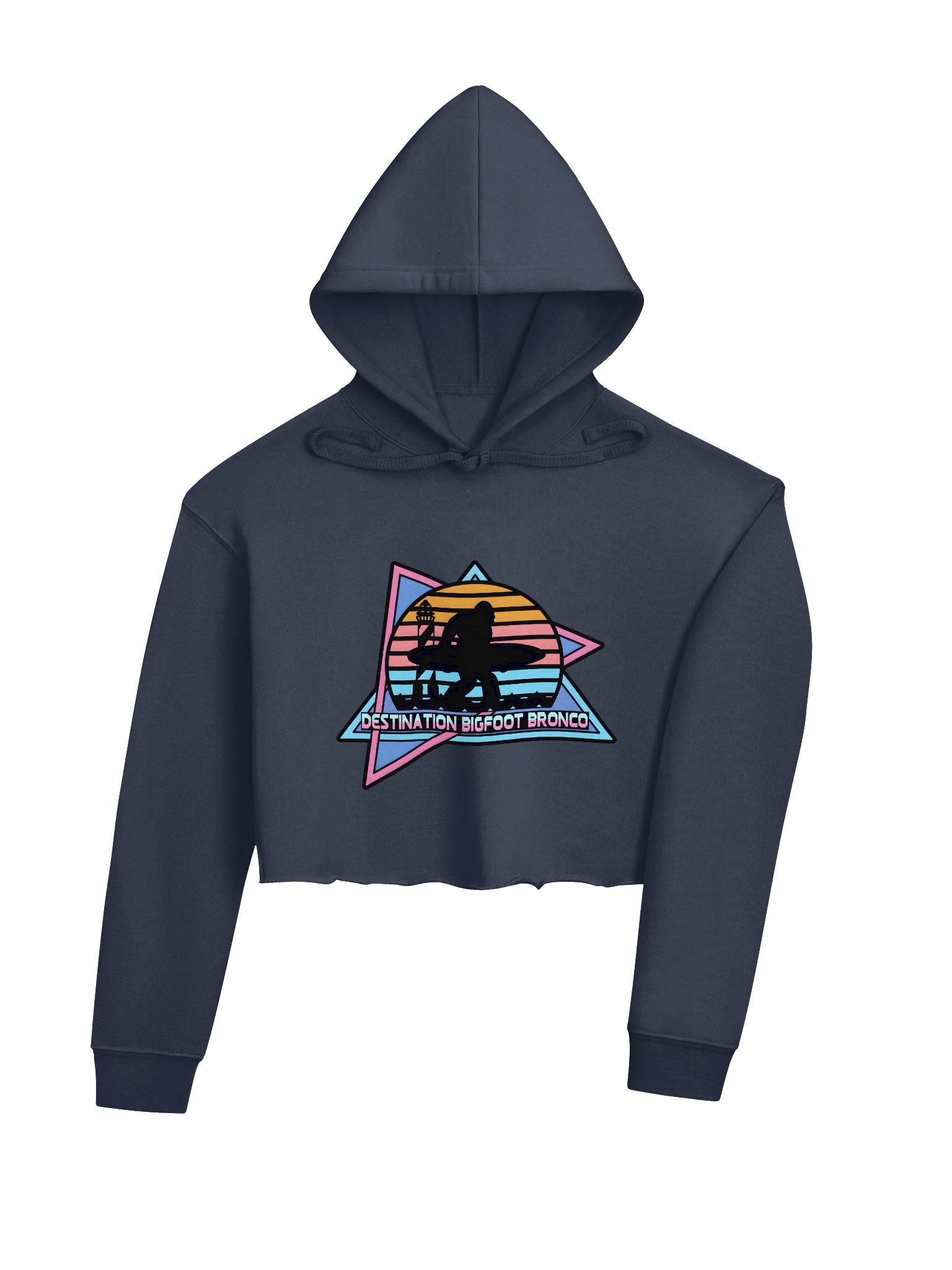 Destination Bigfoot Bronco Retro-Inspired Bella+Canvas Fleece Women's Crop Hoodie (Multiple Colors Available) product image (34)