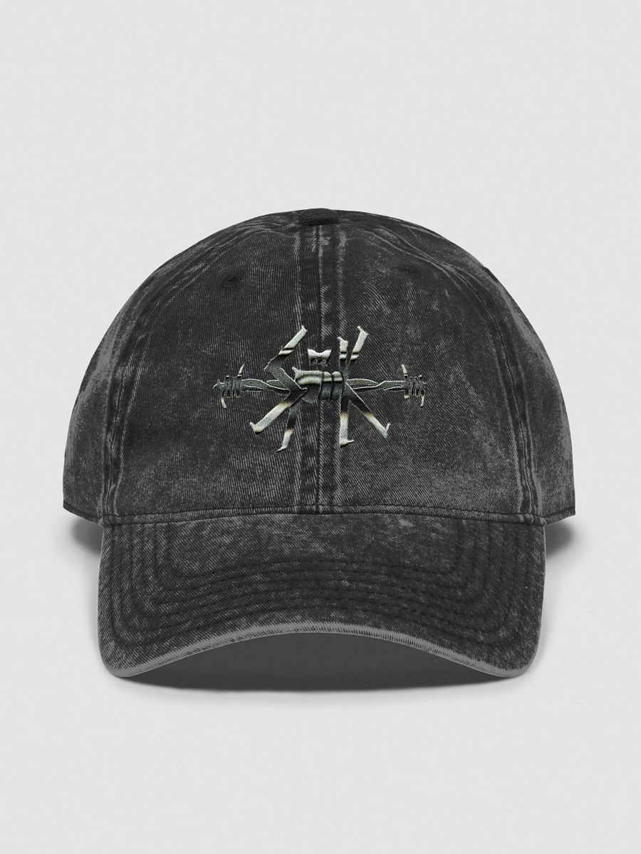 HARD&CORE FADED BLACK DENIM BARB WIRE LOGO product image (1)