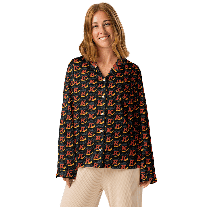 Team K 1950's Women's Long Sleeve Pajama Top product image (1)