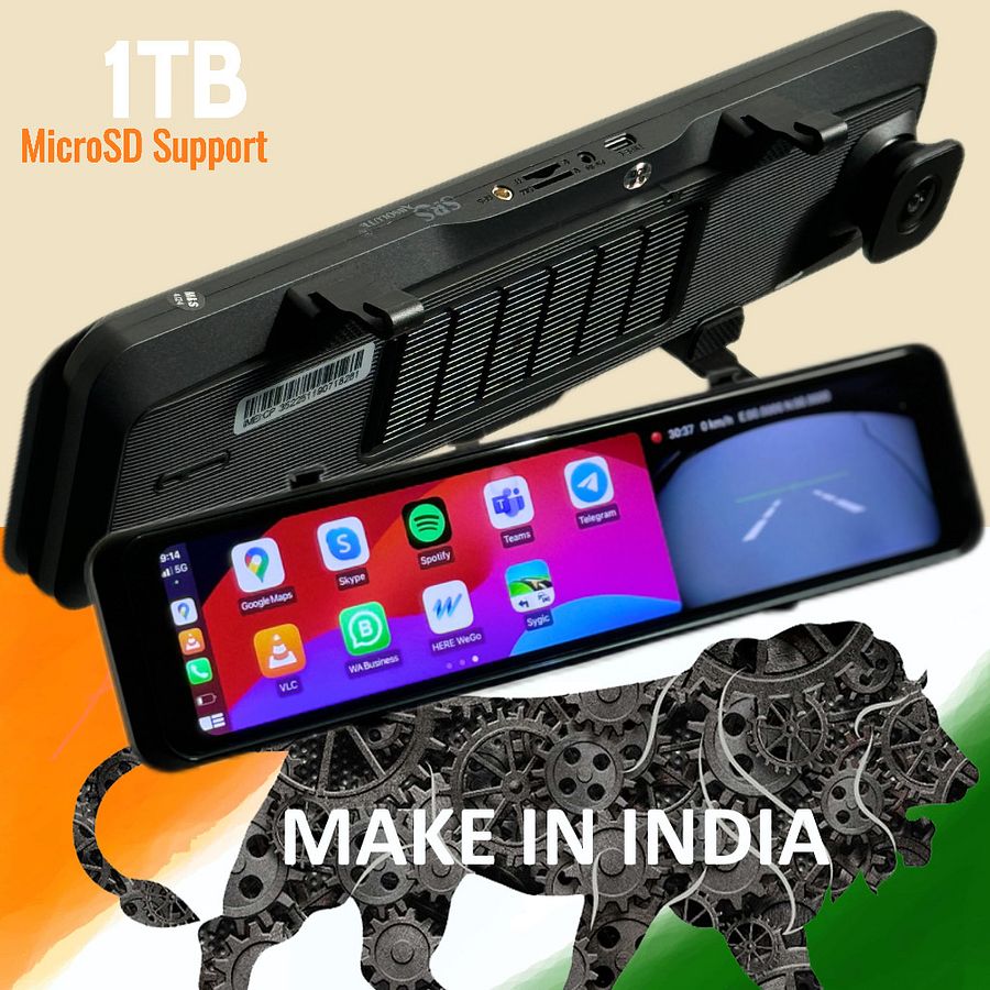 SRS ABSOLUTE 2K 4G Smart DashCam |Android| ADAS | Wireless CarPlay | 24x7 Remote Audio-Video Monitor | GPS Track |Multi-Task | 1TB MicroSD Support | Maps-Apps Support | Steering Control |Split Screen product image (6)