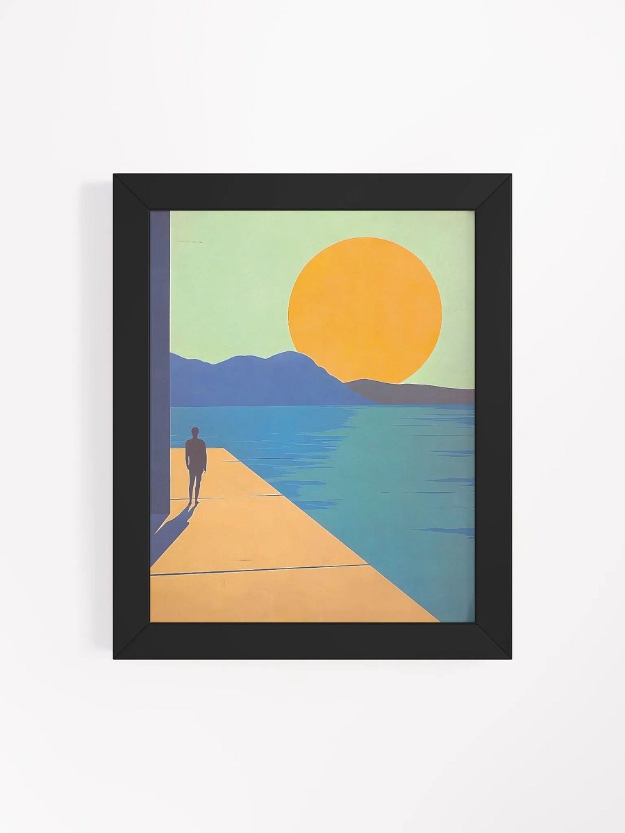 Framed Poster of a Man on a Jetty product image (81)