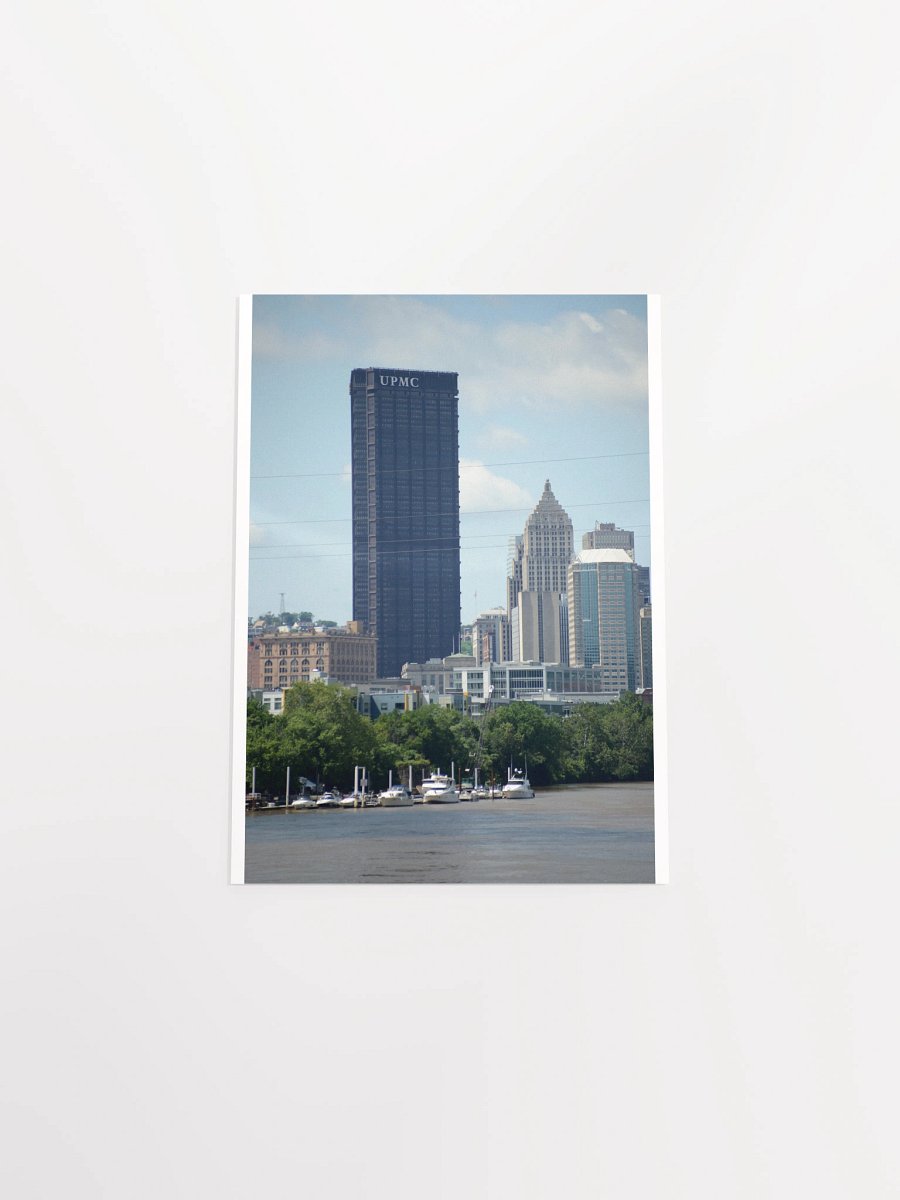 Pittsburgh - U.S. Steel Tower Building and Gulf Tower with marina - print/poster product image (4)