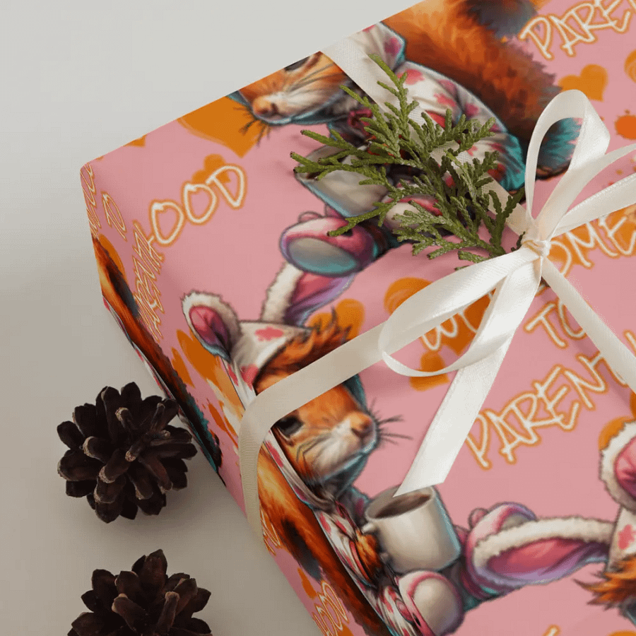New Parents Funny Gift Wrapping Paper 3 Sheet Set Welcome To Parenthood #2 product image (6)