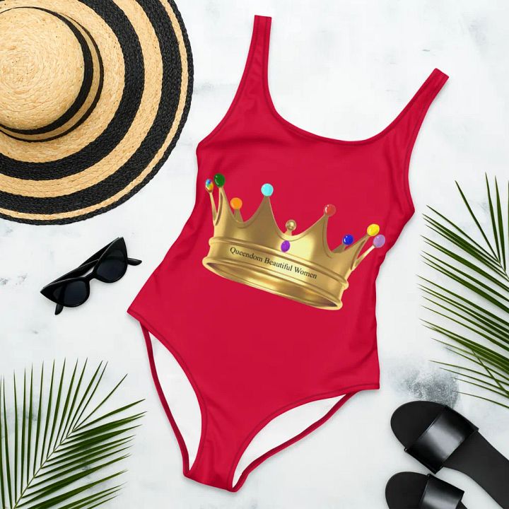 Queendom Beautiful Women Gemstone Crown Swimsuit /Red (TM) product image (1)