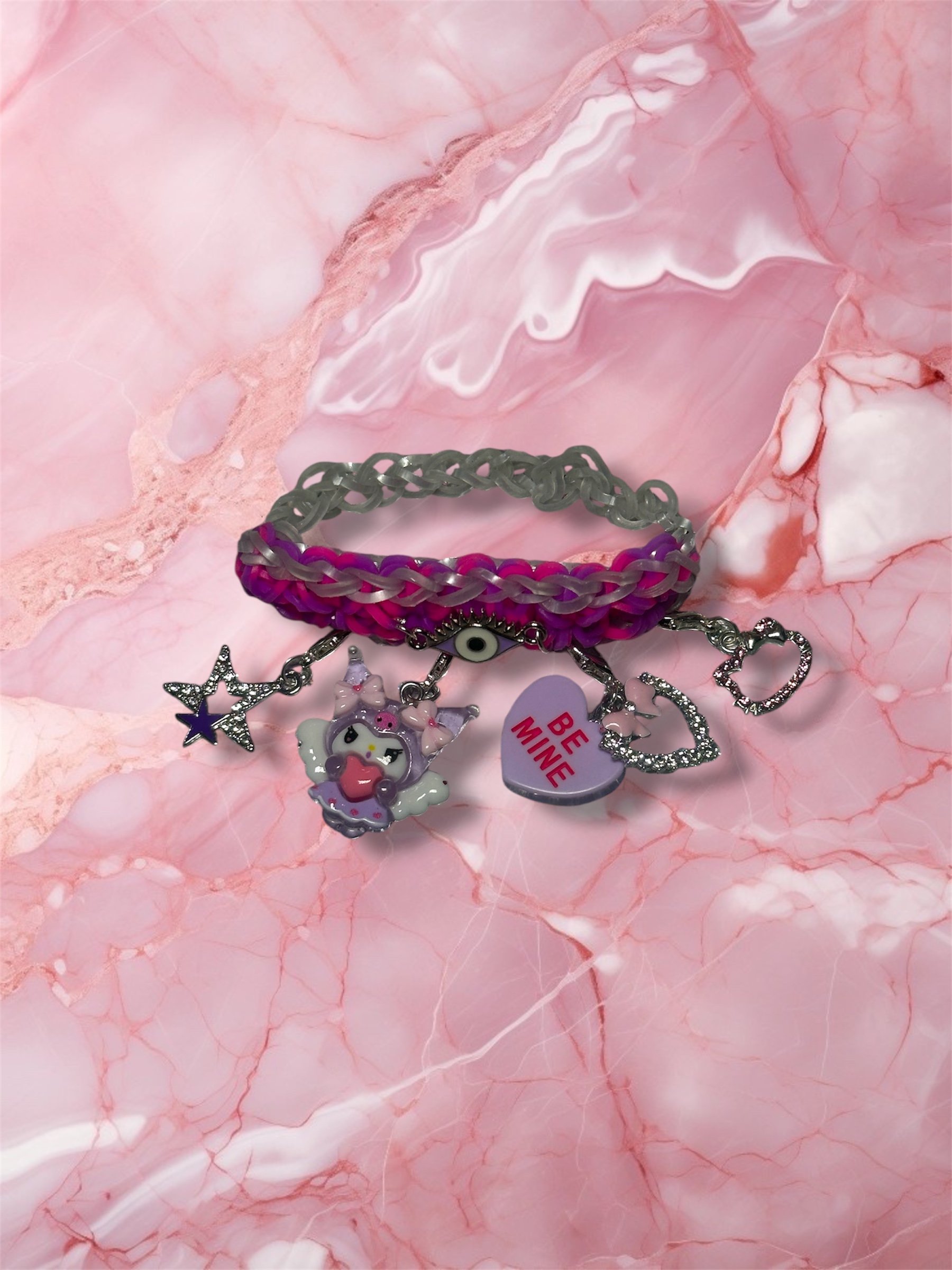 ‘Be Mine’ Angel Evil Eye Elastic Band Bracelet product image (3)