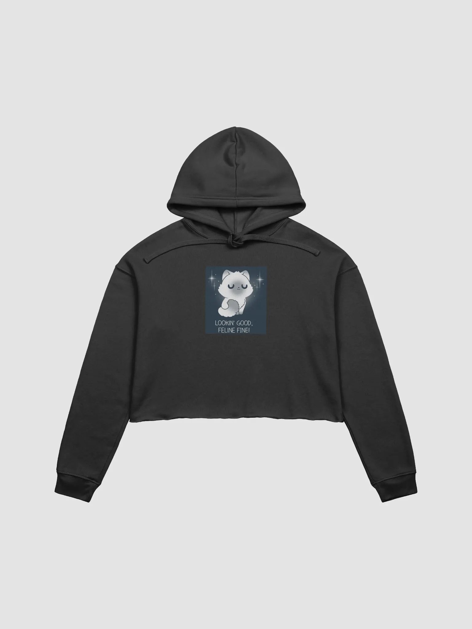 Feline Fine Fluffy Crop Hoodie product image (1)