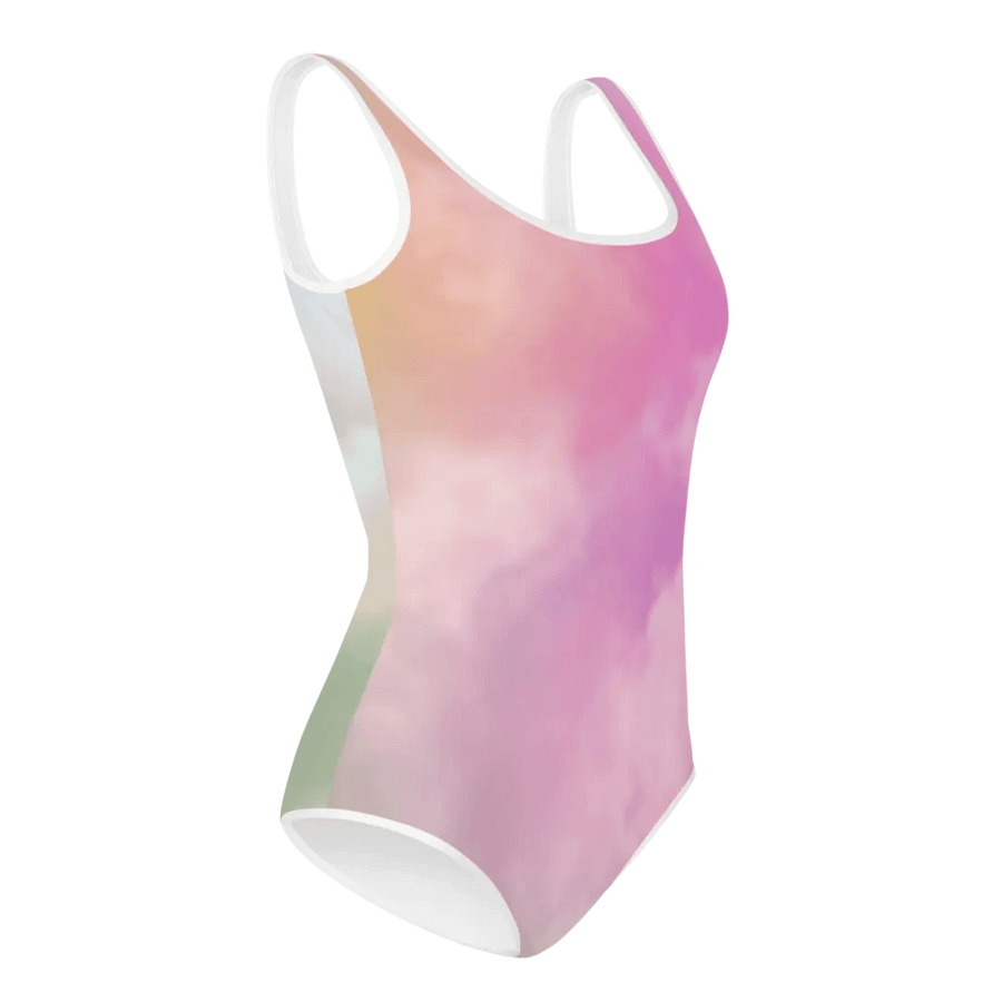 Blur cloud rainbow Design Youth One Piece Swimsuit - V4 product image (3)