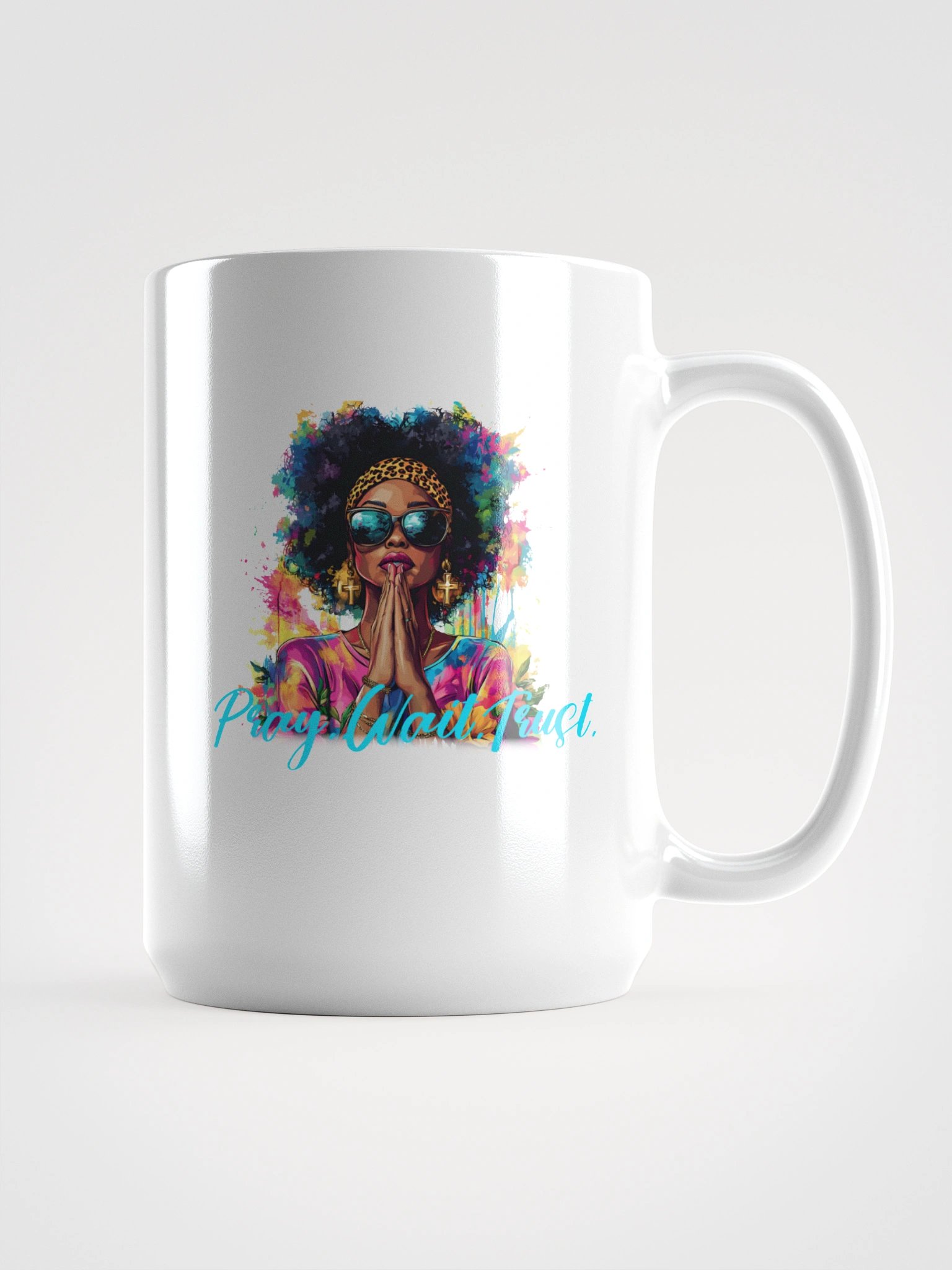 Afro Pray. Wait. Trust. Mug product image (2)