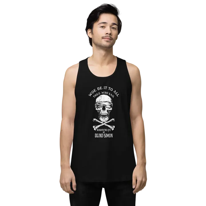 Blind Simon Unisex Tank Top - Blue Infinity product image (1)