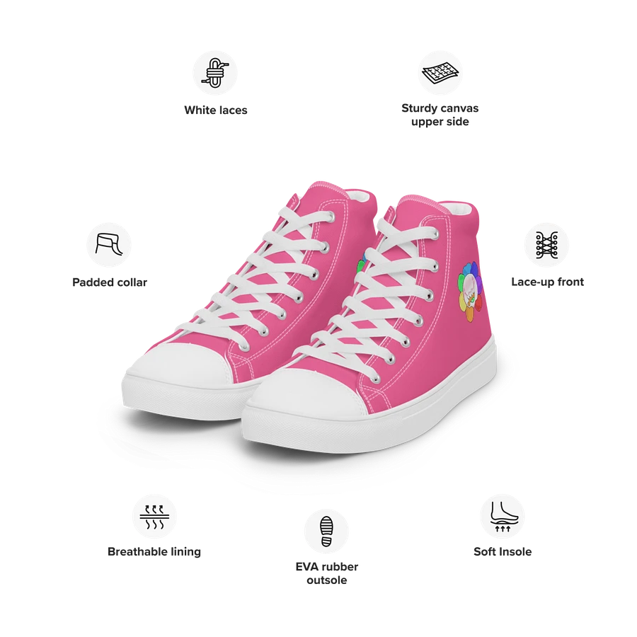 Pink and White Flower Sneakers product image (18)