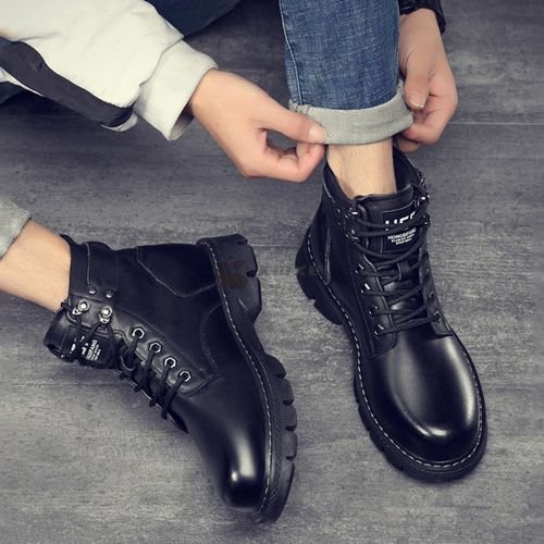 Fashion 2024 Mens British High Boots Running Sneakers - Noir product image (4)