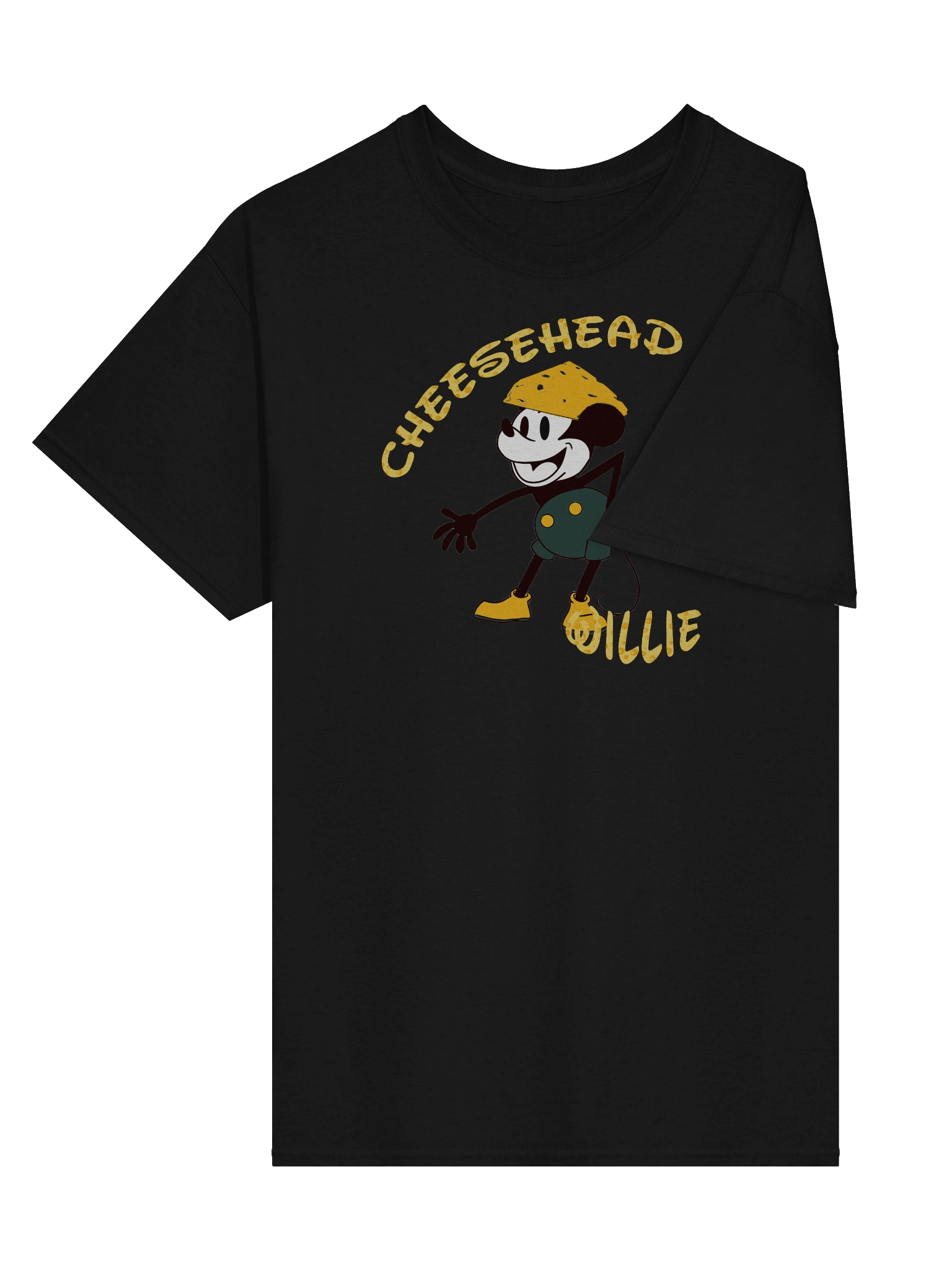 Cheesehead Willie Cartoon T-Shirt Dark Colors product image (12)