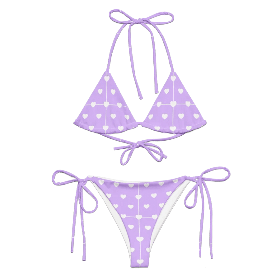 Pastel Heart Seamless Pattern String Bikini - v3 product image (6)