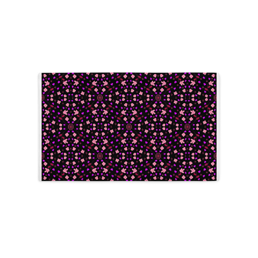 Hearts and Flowers Dark Pillow Case product image (8)