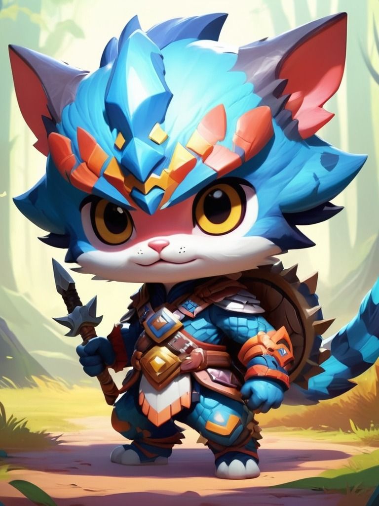 Chibi Monster Warrior Set A - Pin Button Collection product image (4)