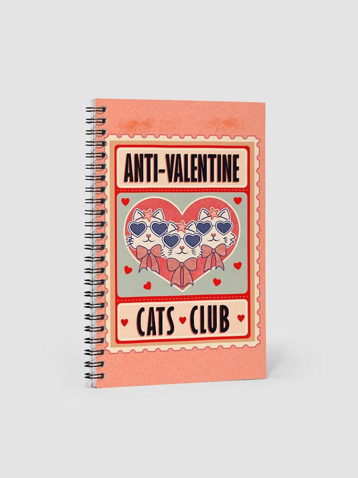 Galentine Cats Club - spiral notebook product image (1)