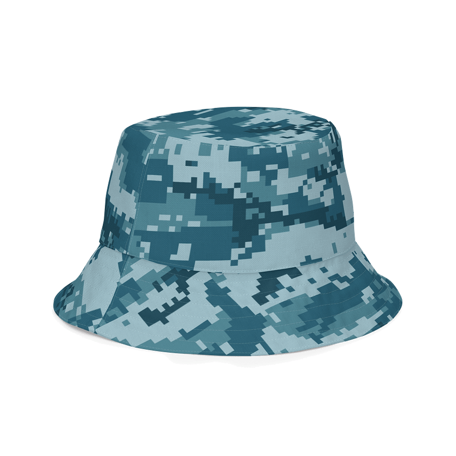 Pixelated Blue and Pink Camo Reversible Bucket Hat product image (5)