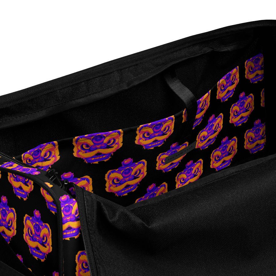 Dragon Dance Mask Mosaic Duffle Bag - Black product image (6)