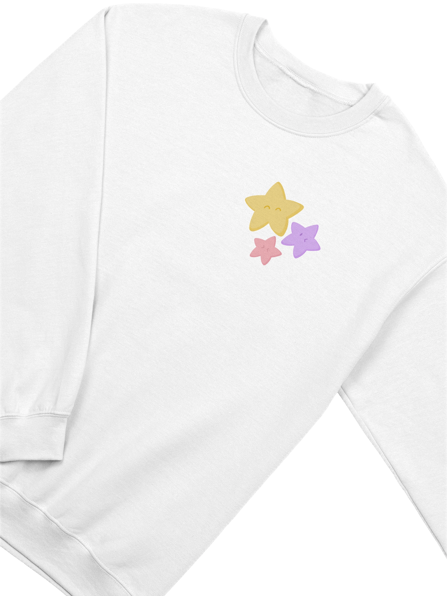 little stars crewneck sweatshirt (white) product image (3)