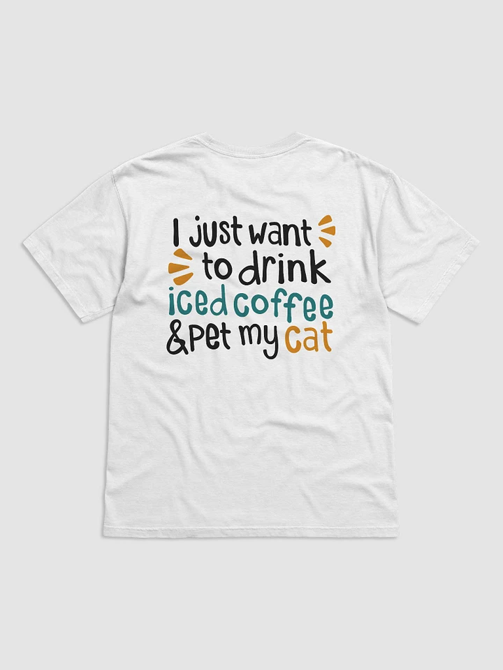 Iced Coffee & Cat - Comfort Colors Garment-Dyed Heavyweight T-Shirt product image (1)