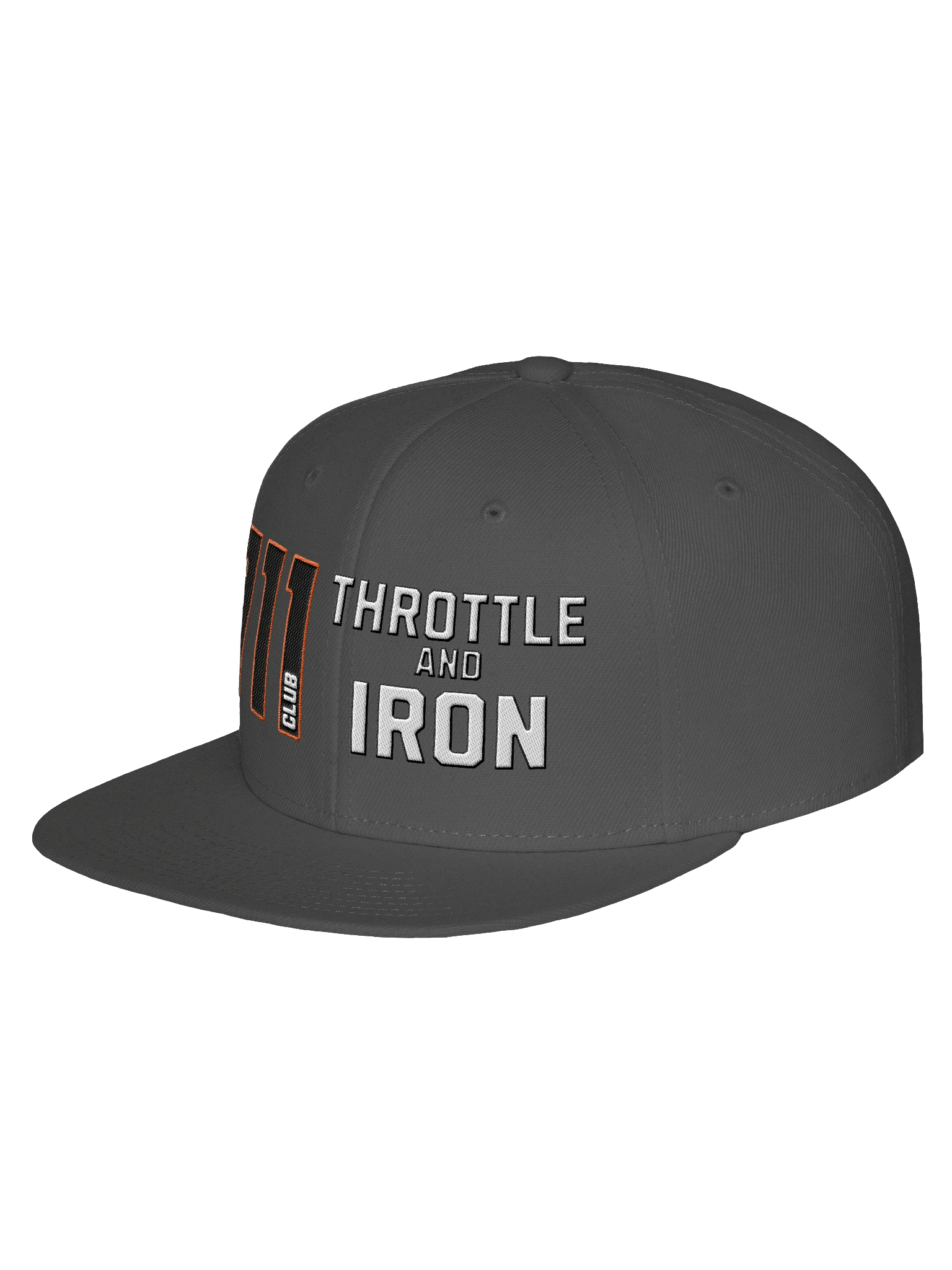 111 Club Throttle & Iron Snapback Cap — Orange Outline Edition product image (2)