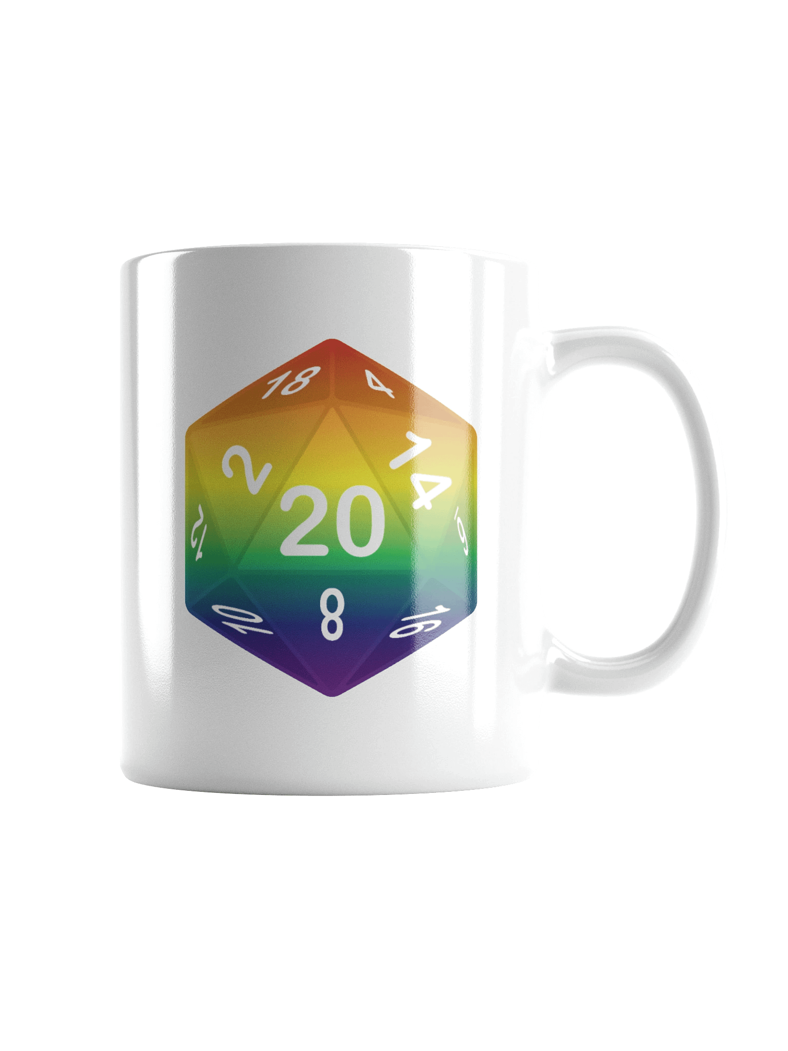 Rainbow Pride D20 Mug product image (1)