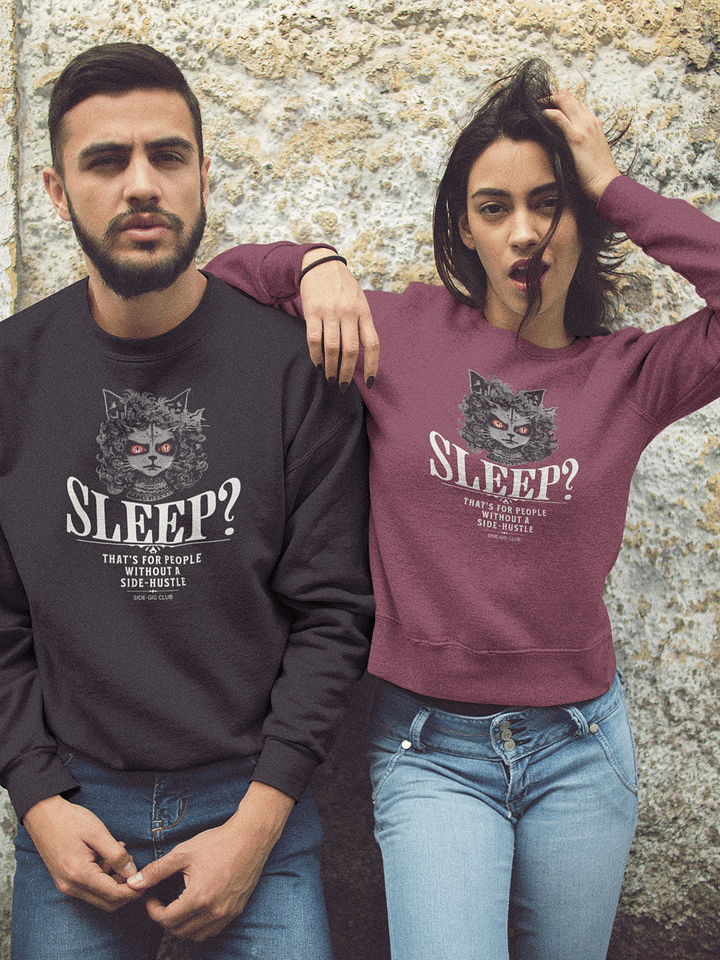 Sleepless Hustle: No Sleep, Just Side-Gigs Crewneck Sweatshirt product image (1)