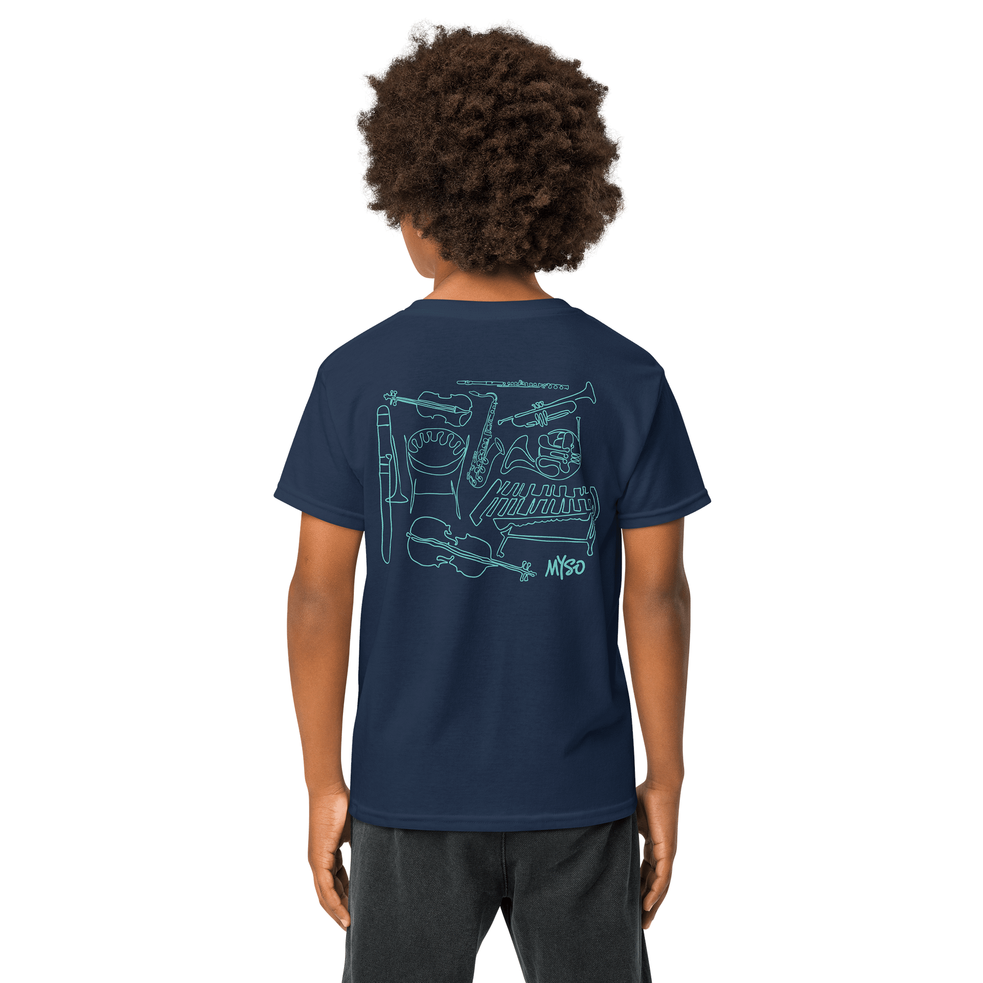 MYSO Navy Instrument Youth T-shirt product image (7)