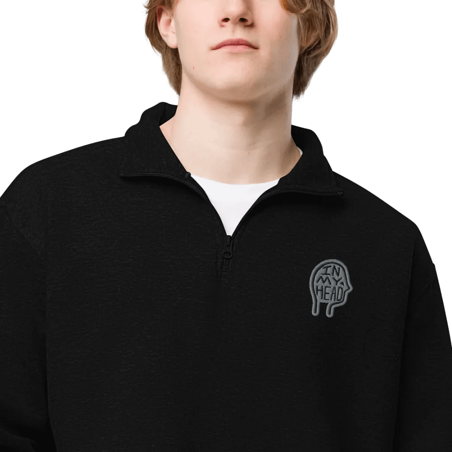 In My Head (smoke design) embroidered quarter zip product image (5)