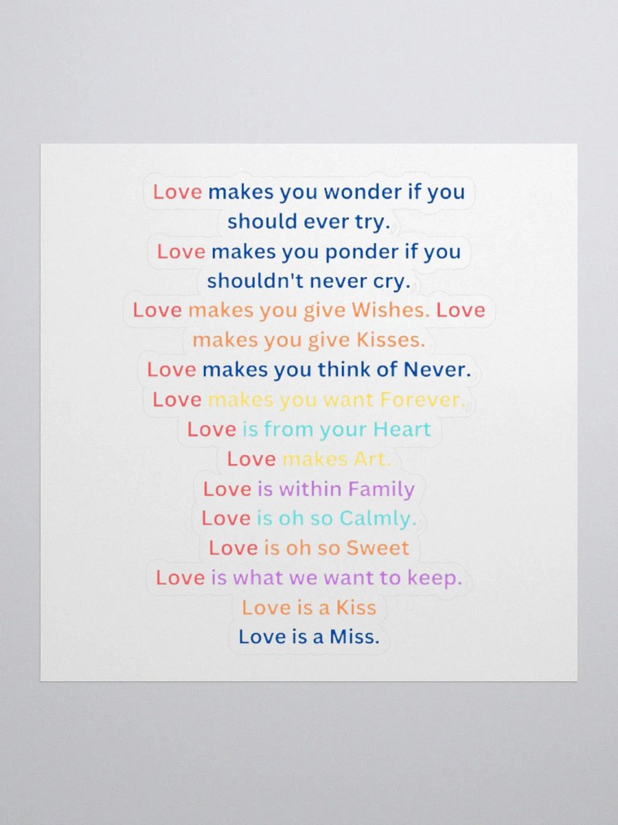 What is love long Stickers product image (1)