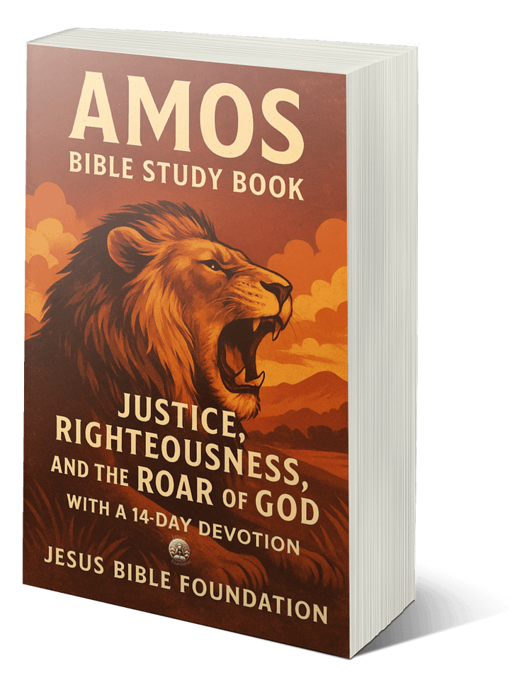 Amos Bible Study Book: Justice, Righteousness, and the Roar of God with a 14 days Devotion product image (1)