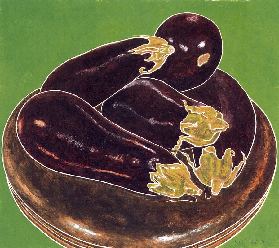 eggplant and piano stool Print product image (5)