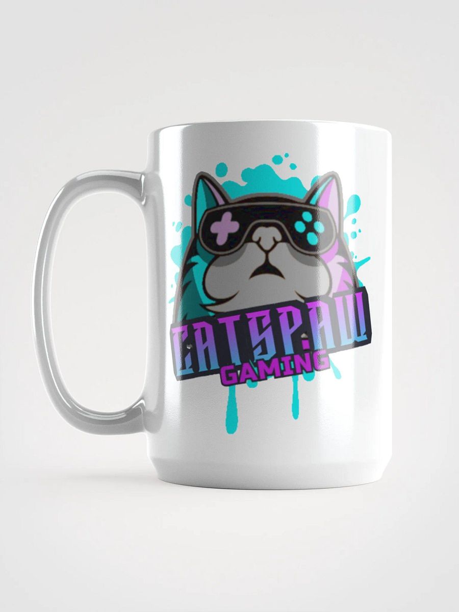 CatsPaw Gaming Logo White Glossy Mug 15 oz product image (5)