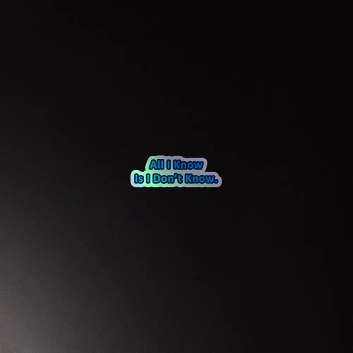 All I Know is I Don't Know Holographic Sticker product image (2)