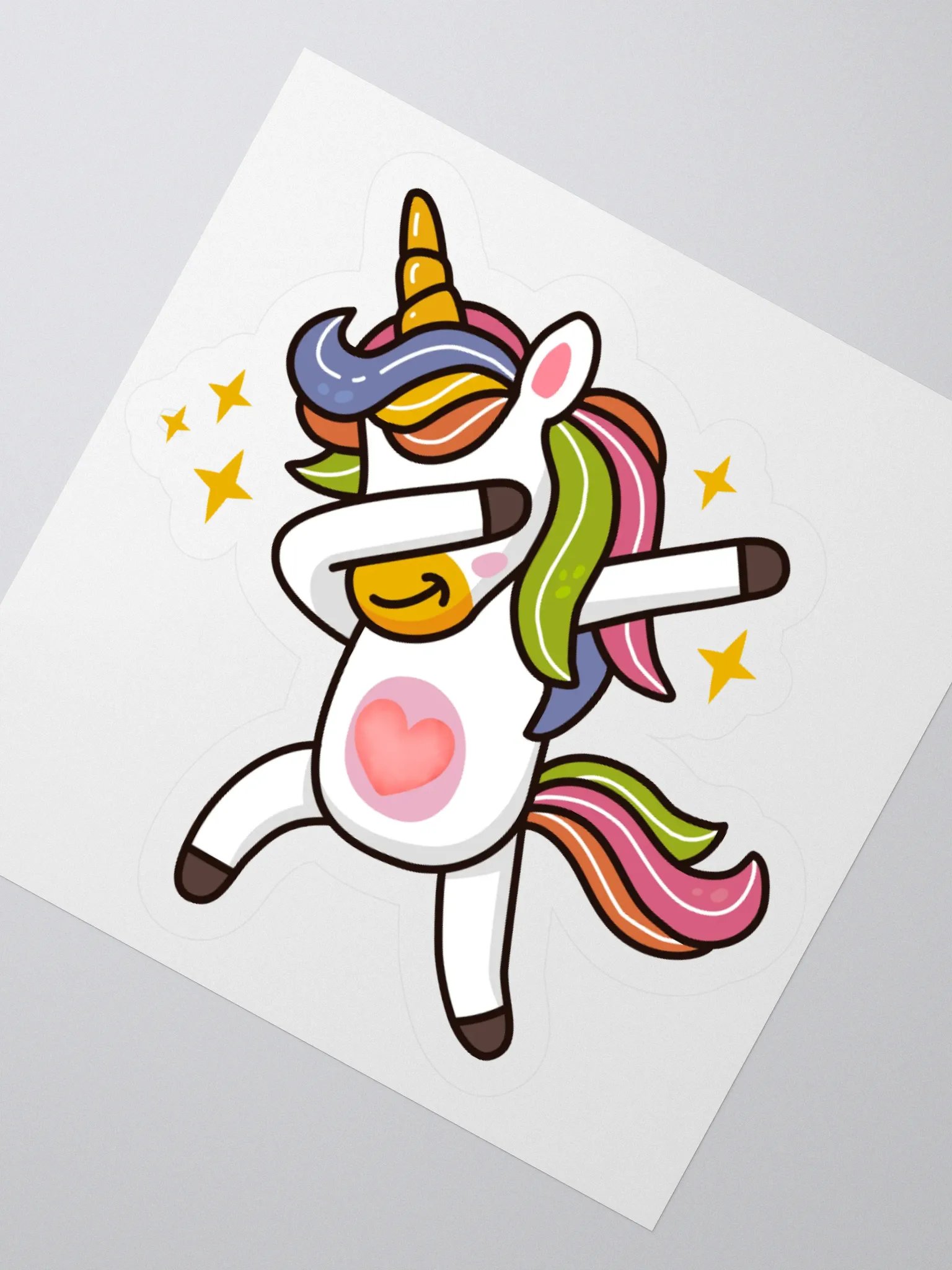Magical Unicorn Dab Kiss Cut Stickers product image (5)