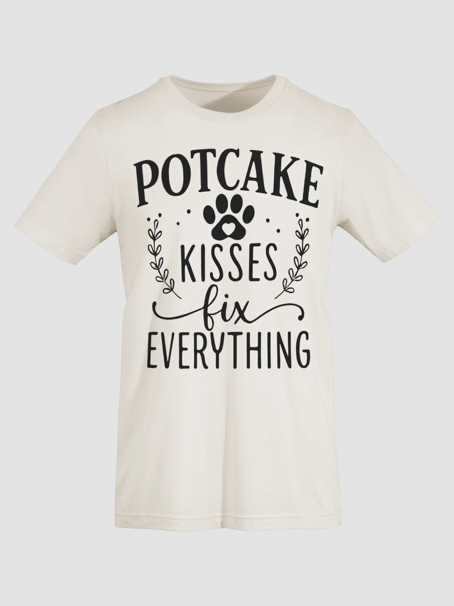 Potcake Kisses Fix Everything Dog Lover T-Shirt - Healing Paw Print Tee product image (7)