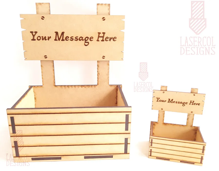 Gift Basket (Two Sizes) - Laser Cut Files product image (2)